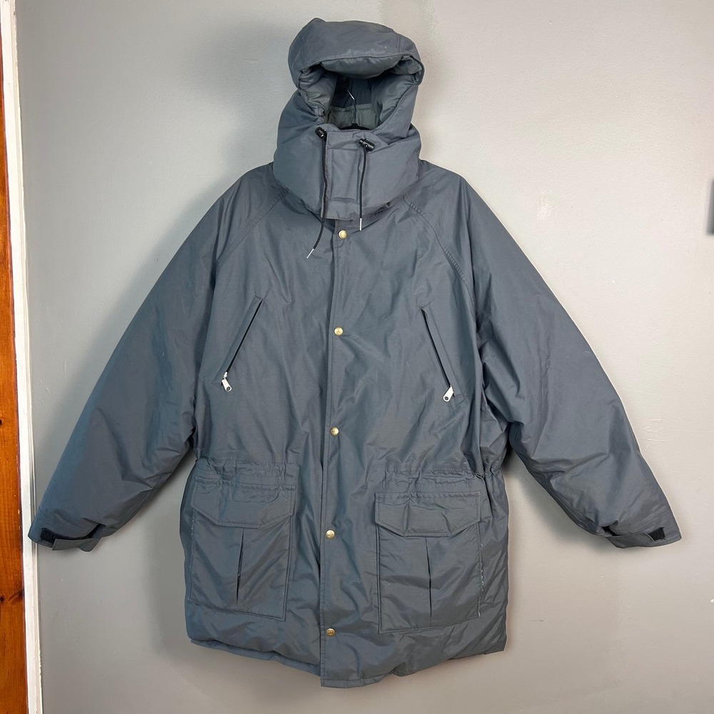 LL Bean Maine Warden Parka Coat XLT VTG Gore Tex Down Grey Jacket Heavy